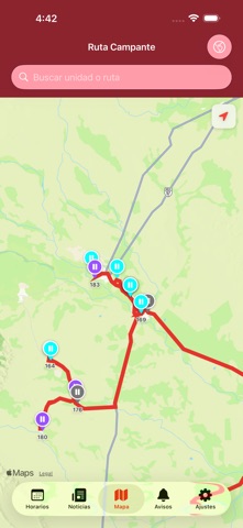Ruta Campante app screenshot