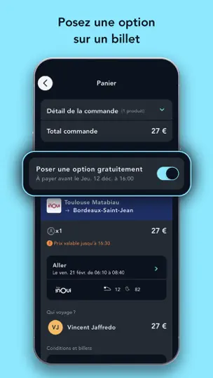 Capture d'écran de SNCF Connect: Trains & Trajets sur iPhone 8