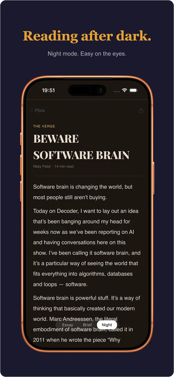 Screenshot #3 pour Póca: Read Later & Articles