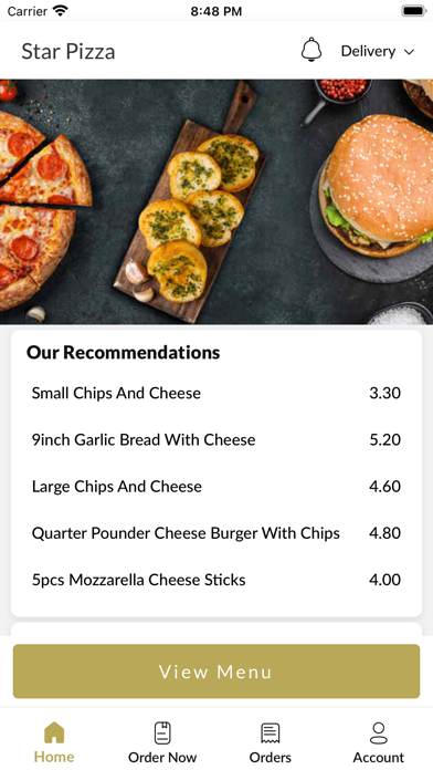 Star Pizza Chesterfield. Screenshot