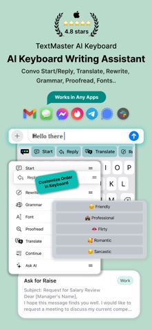 TextMaster AI Keyboard iPhone screenshot