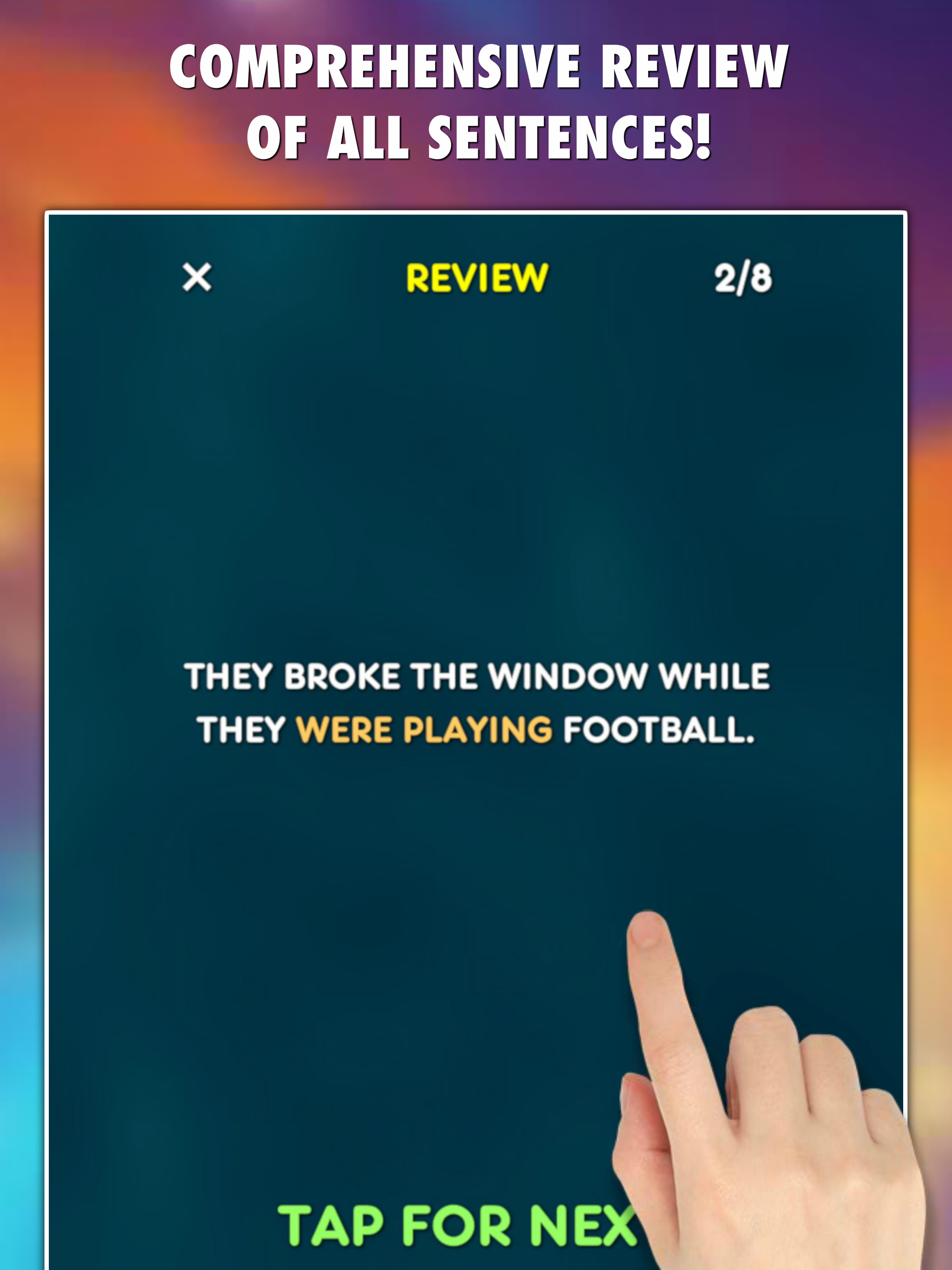 Past Tenses Grammar Test screenshot 11