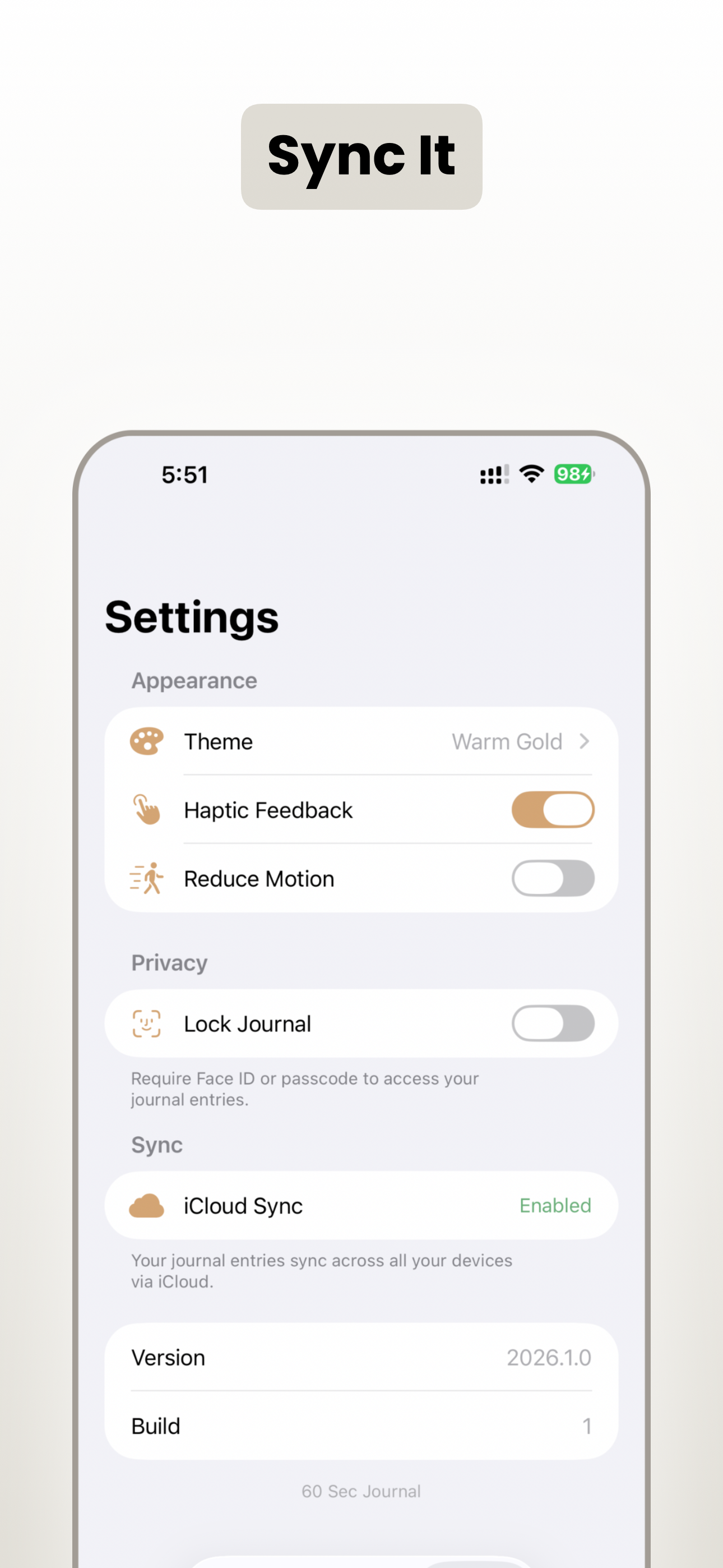 Voice Memo Diary - 60 Sec