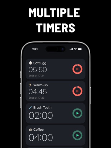 MultiTimer: Cooking & Fitness iPad screenshot