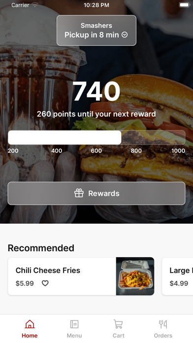 Smashers Burgers & Fries iPhone screenshot 1 - Food & Drink app