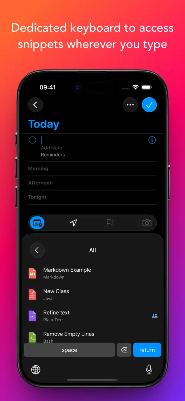 #2. Snippety - Snippets Manager (iOS) Oleh: Wojciech Kulik