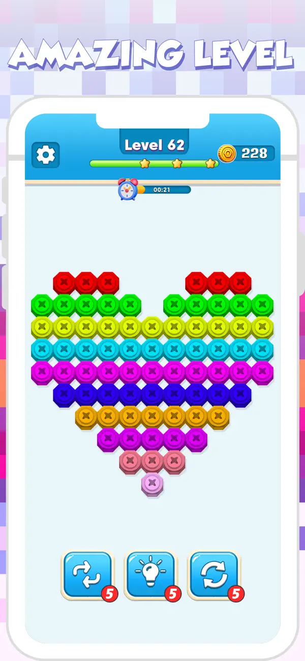Screenshot #3 pour Nut and Bolt Sort Color Match