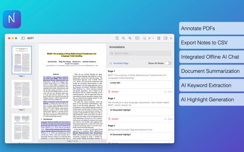Noteworthy PDF app screenshot