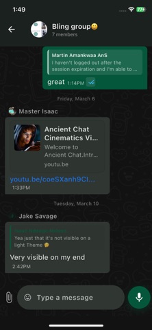 Ancient Chat iPhone screenshot