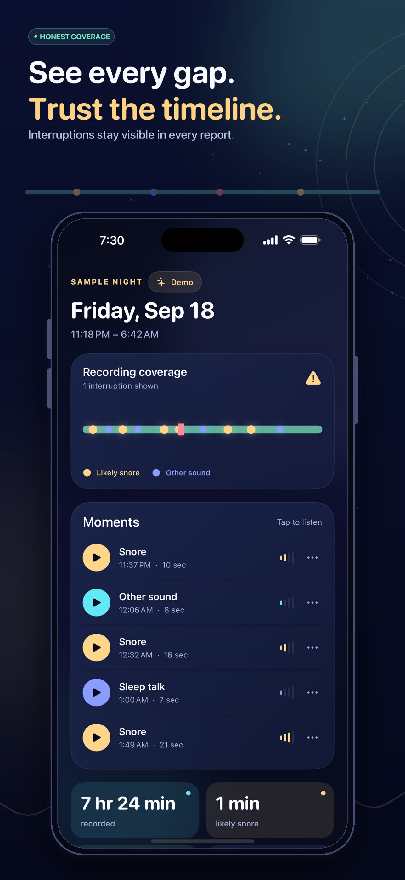 Screenshot 7 of Noctally: Sleep Sound Recorder