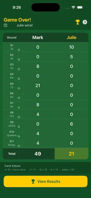 Five Crowns Scorekeeper screenshot 4