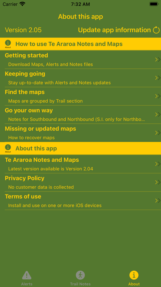 #6. Te Araroa Notes and Maps (iOS) Por: Denis Stanton