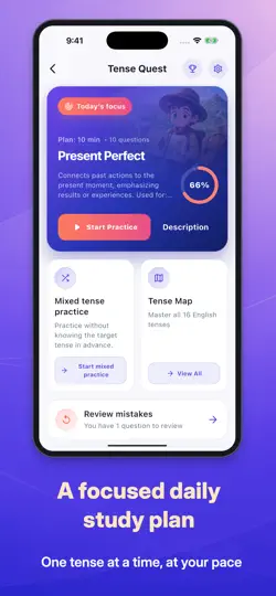 Tense Quest:İngilizce Zamanlar iPhone Ekran Görüntüsü 4