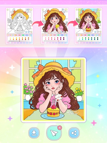 Princess Game Fantasy Coloring iPad screenshot