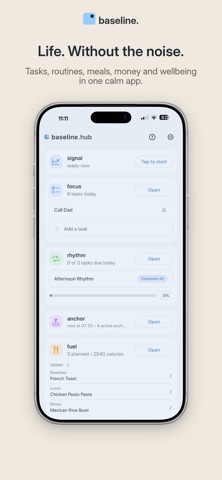 baseline: life and routines screenshot