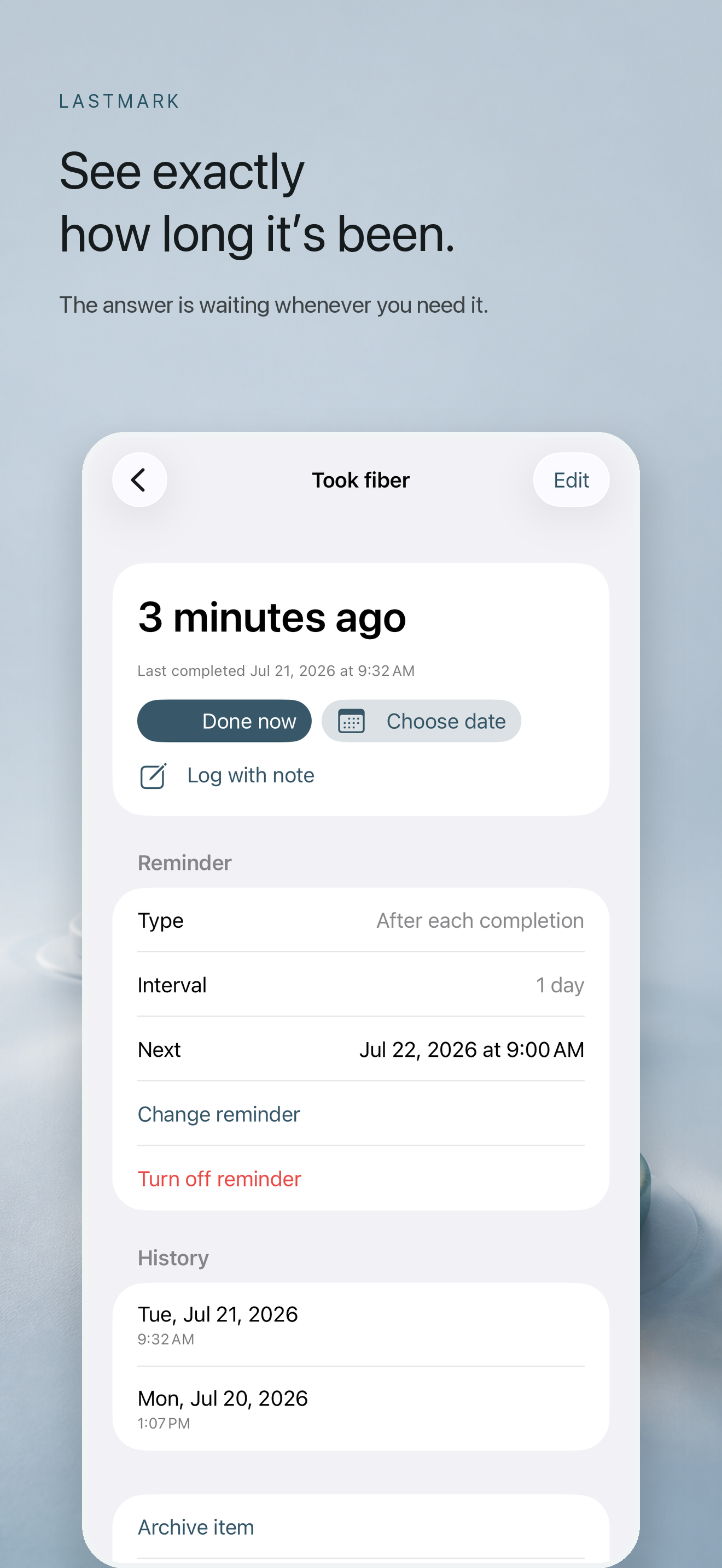 Lastmark: When Did I Last? screenshot 2