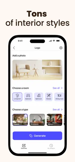 Capture d'écran de AI Home Renovation & Remodel sur iPhone 5