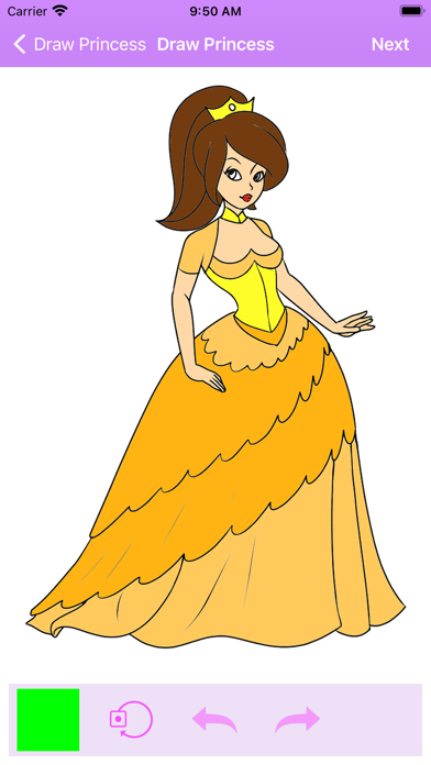 Princess Coloring Pages Game Screenshot