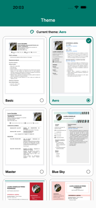 iCV - Curriculum Vitae Screenshot 5 of 6