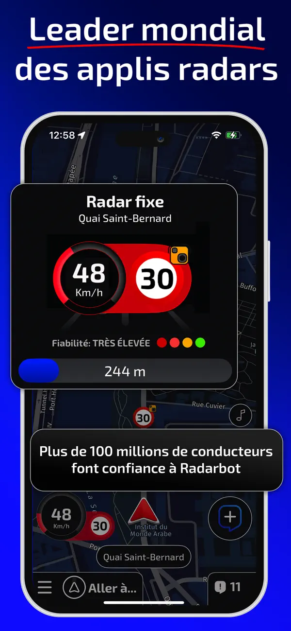 Screenshot #1 pour Radarbot: Détecteur de radar