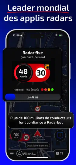Capture d'écran de Radarbot: Détecteur De Radar sur iPhone 1