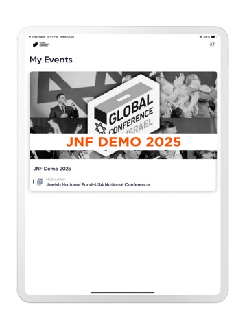 JNF-USA GC26 iPad screenshot