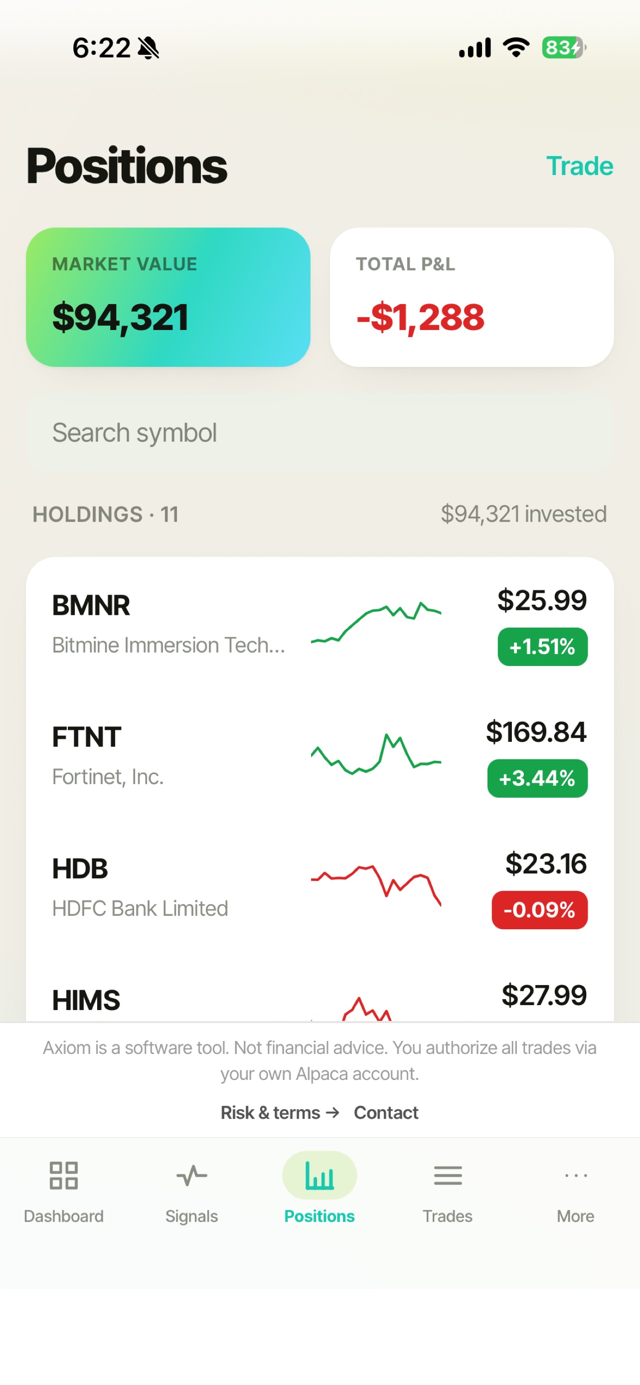 Screenshot 4 of Axiom Trading