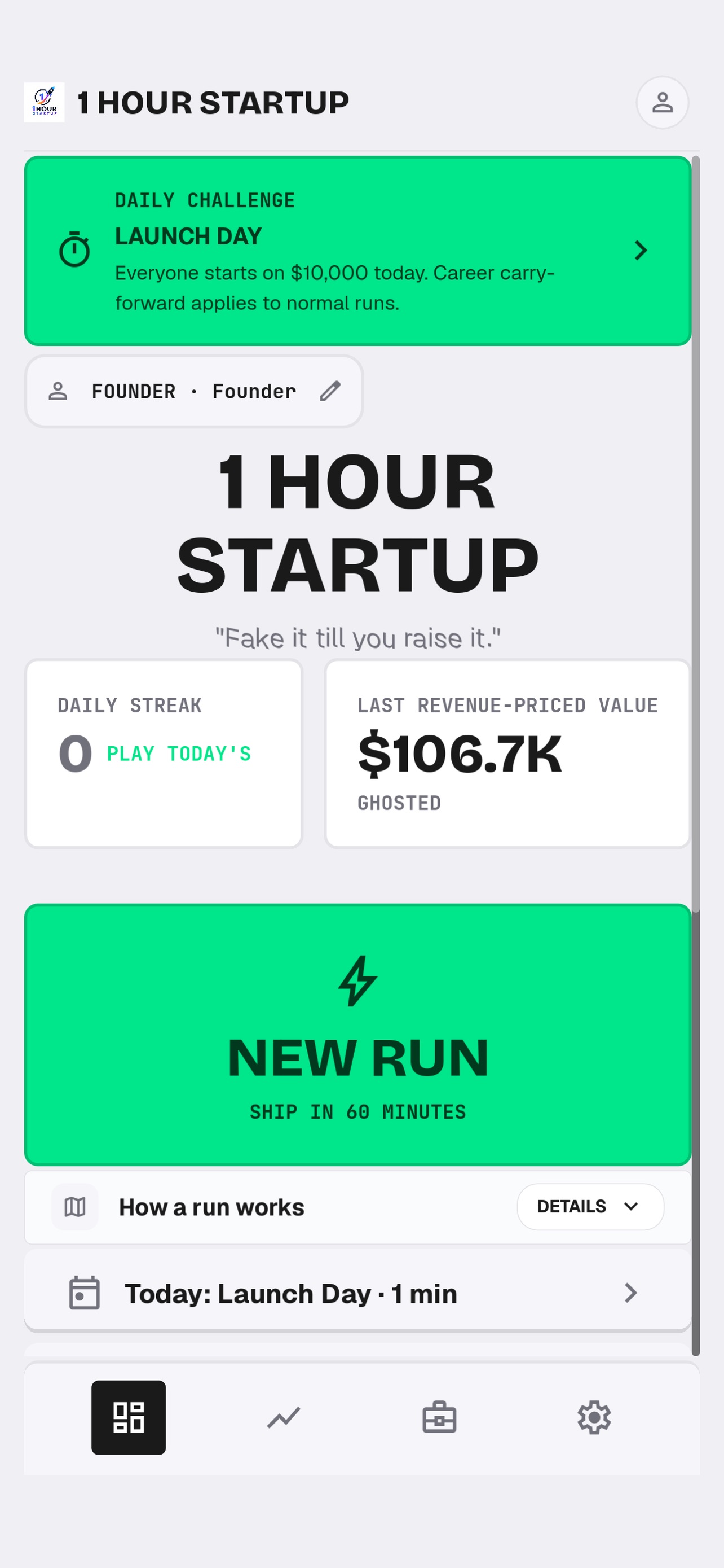 Screenshot 1 of 1 Hour Startup
