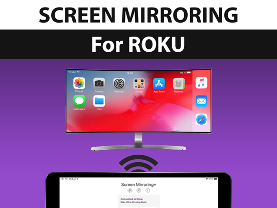 Screen Mirroring + for Roku iPad app afbeelding 1