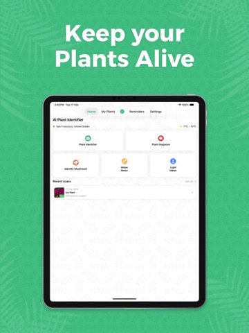 Plant Identifier & Care Guide: iPad screenshot