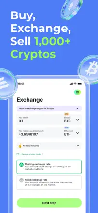 Changelly Exchange・Buy Crypto: Screenshot 1 von 7