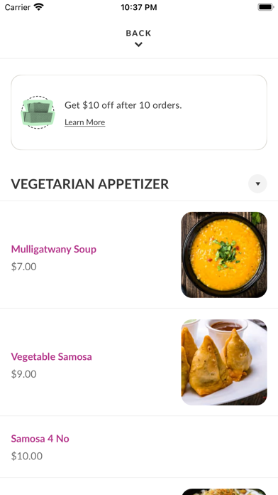 App screenshot