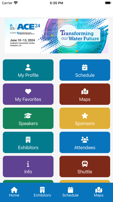 AWWA Events Screenshot