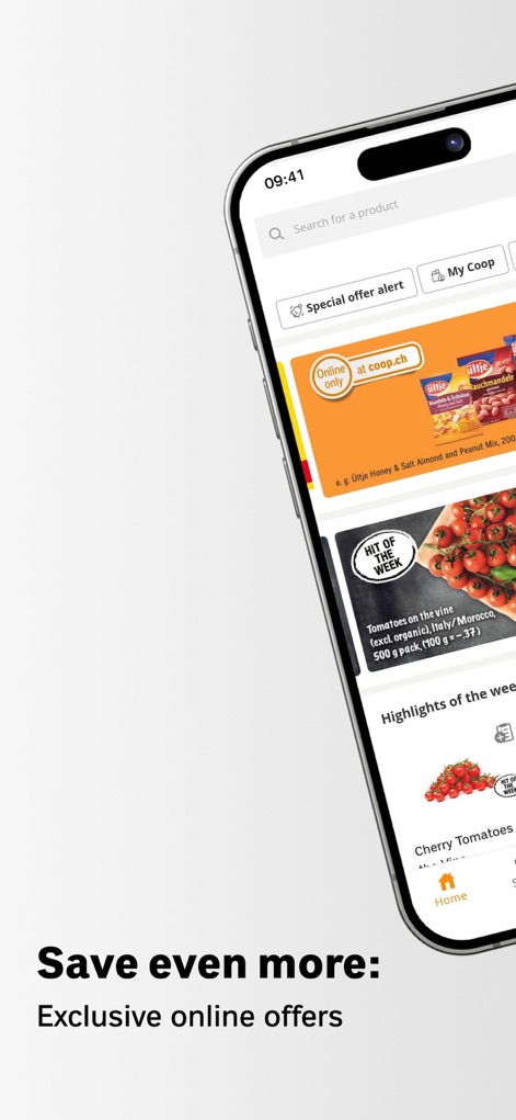 Coop supermarket - Die App präsentiert Nutzern attraktive Online-Angebote mit prominenten Bannern und zeigt Wochenhighlights für maximale Ersparnisse.