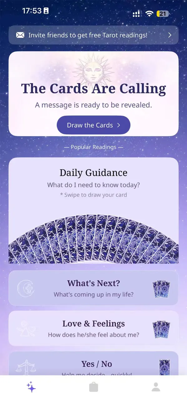 Screenshot #1 pour Arcanova AI - AI Tarot Reading