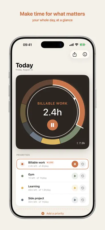 OwnTime. screenshot 1 of 3
