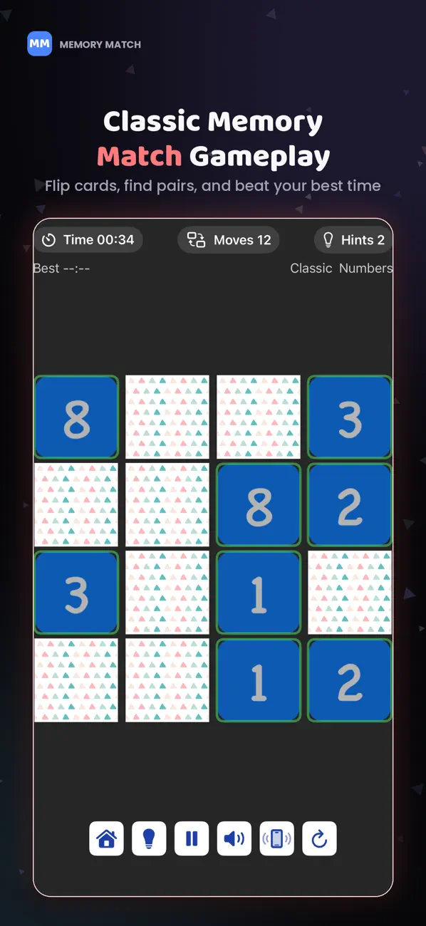 Screenshot #3 pour Memory Match: Brain Games