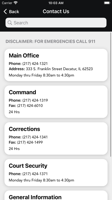 Macon County Sheriff IL Screenshot