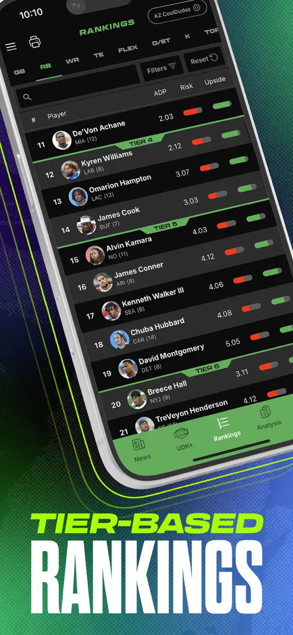 Screenshot #2 pour Fantasy Football Draft Kit UDK
