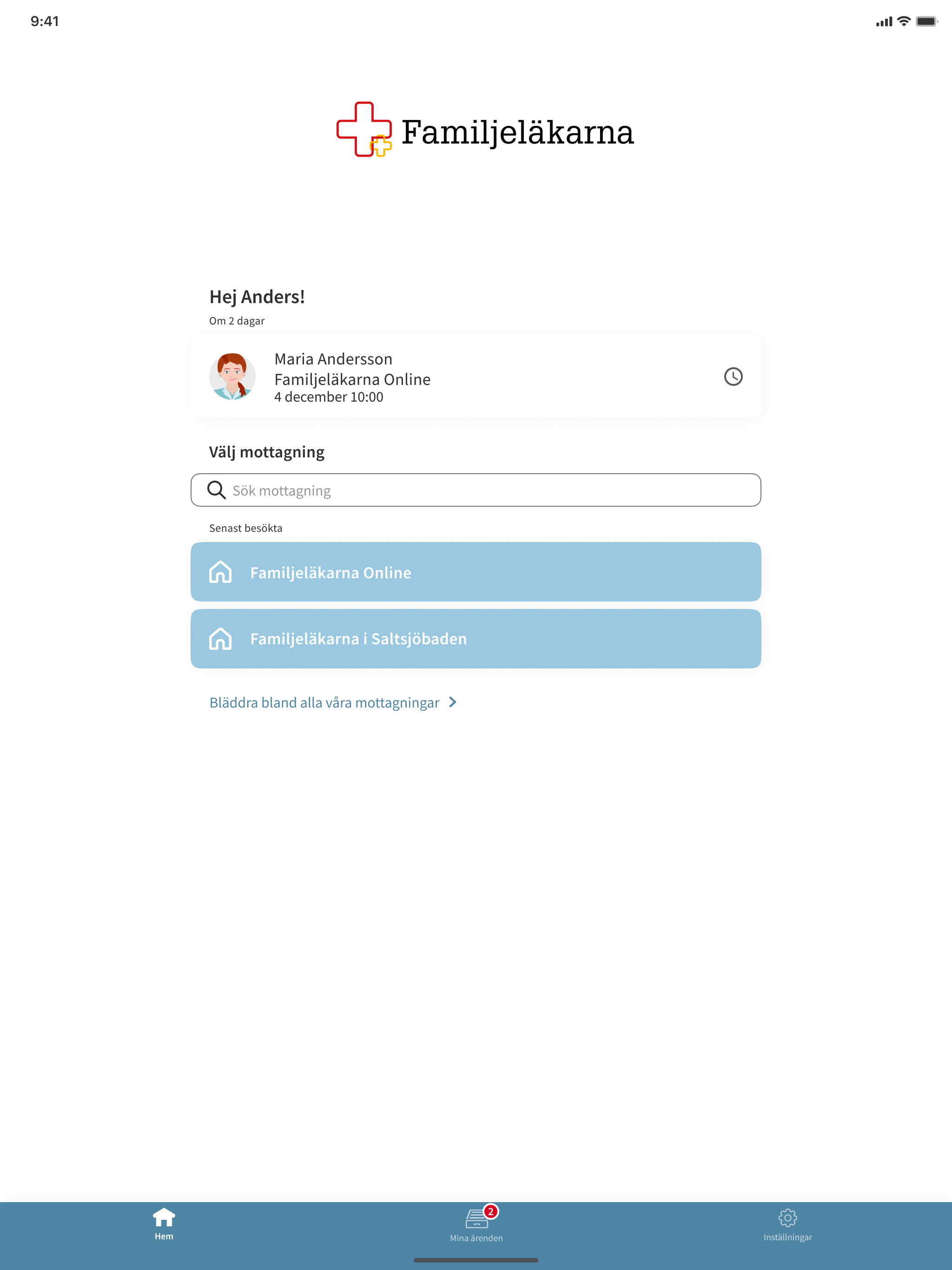 Familjeläkarna Online screenshot 5