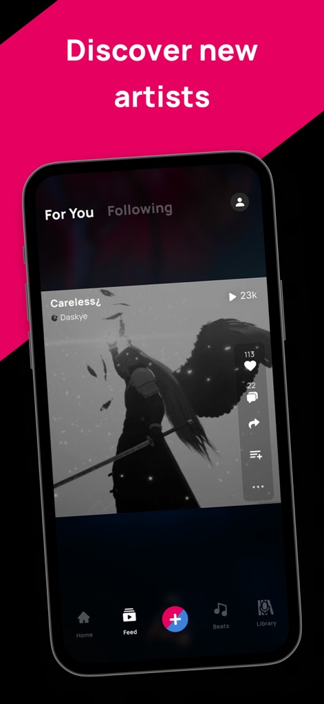 Voloco: Vocal Recording Studio - Artist Discovery Feed