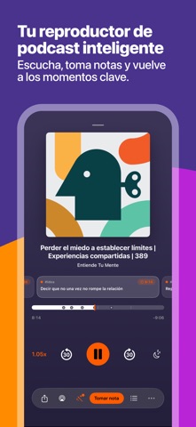 Podcast Player y Notas - Skimr iPhone screenshot 4