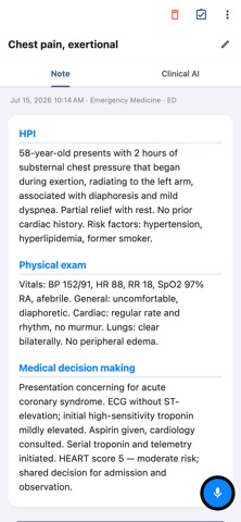 tebIQ — AI Medical Scribe iPhone screenshot