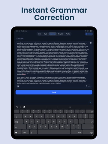 AI Email Generator: Writer iPad screenshot