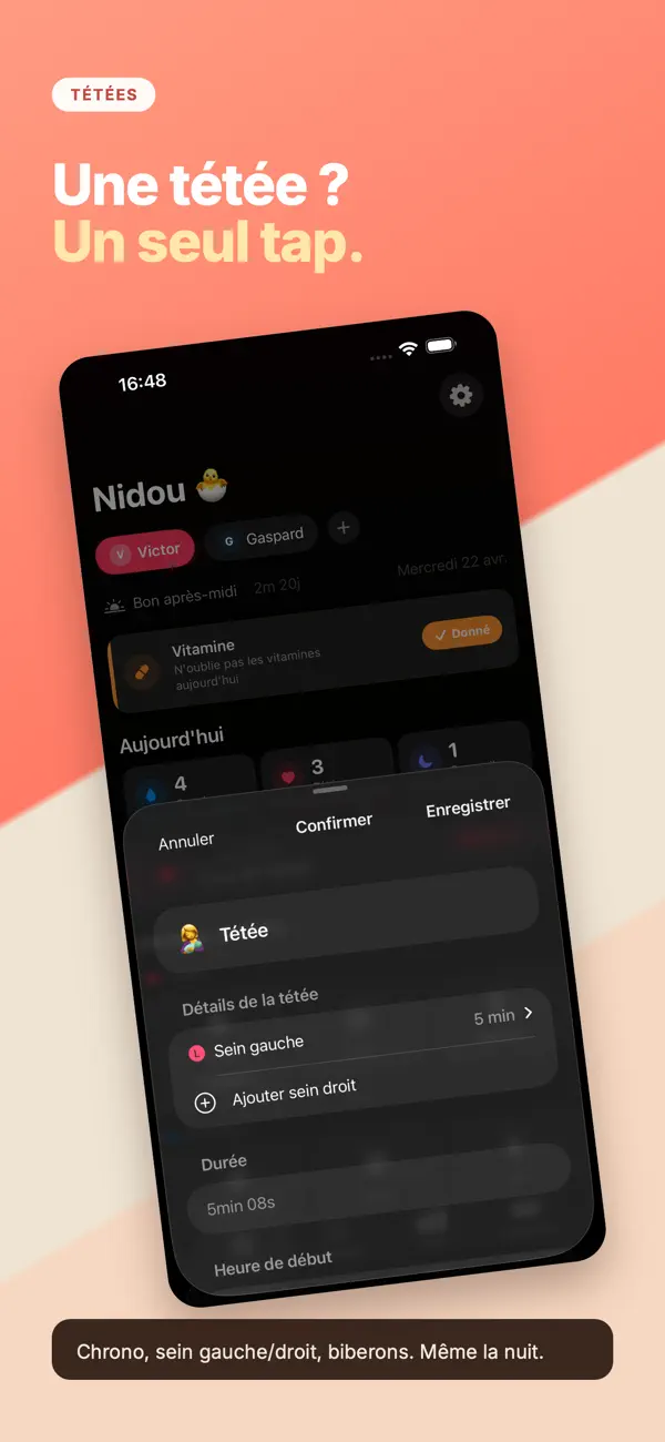 Screenshot #2 pour Nidou · Suivi de bébé