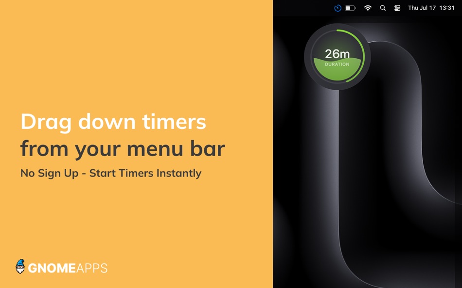 #1. Liquid Timer (macOS) 由: Sreehari Sreekantan Nair