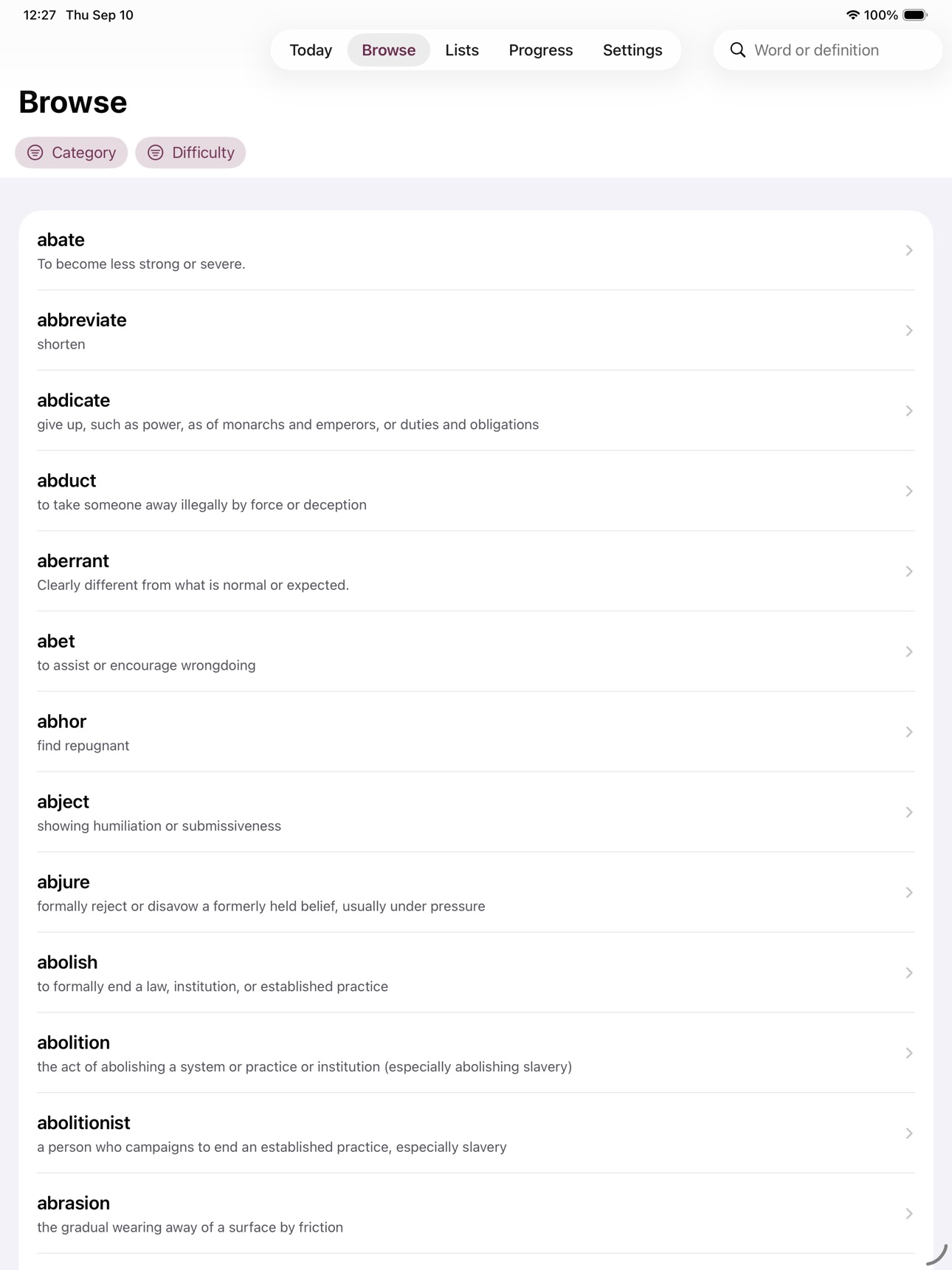 Screenshot 10 of Wordbook for GRE® Test