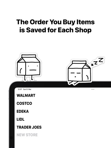 Milk - Sorted Grocery List screenshot