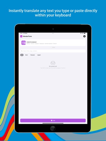 Wonder Trans - AI Keyboard iPad screenshot