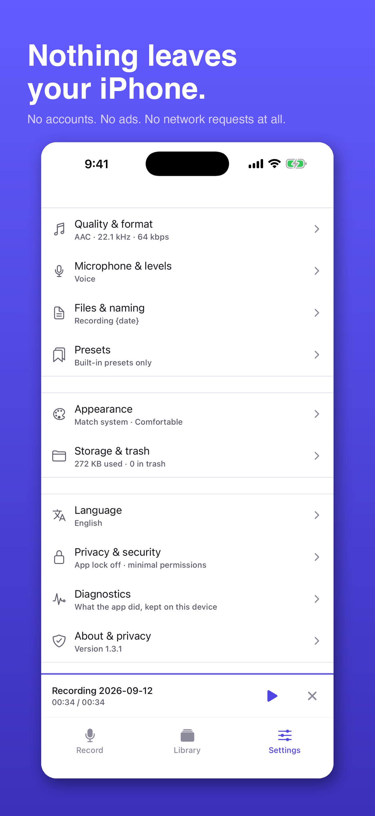 Screenshot 4 of Easy! Voice Recorder